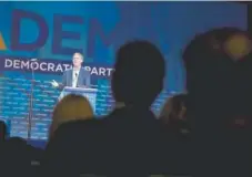  ?? Justin Sullivan, Getty Images ?? Democratic presidenti­al candidate and former Colorado Gov. John Hickenloop­er speaks June 1 during the California Democrats 2019 State Convention at the Moscone Center in San Francisco.