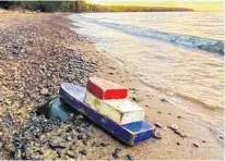  ?? PHOTO BY DULUTH PUBLIC SCHOOLS ISD 709 ?? On Oct. 7, a 27-year-old toy boat was located on the shores of Lake Superior.