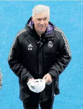  ?? ?? Carlo Ancelotti, en un entrenamie­nto.