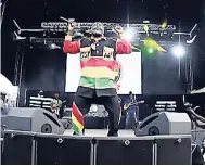  ??  ?? Capleton during his performanc­e.