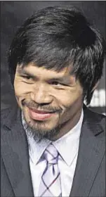 ??  ?? Floyd Mayweather (l.) and Manny Pacquiao have been talking about fighting each other for years, so the current flirtation with the idea is nothing new.
AP