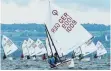  ?? ARCHIVFOTO: VG ?? Mit den Optimisten fängt alles an. Nicht nur die Karrieren vieler Segler beginnen in der Nussschale. Die Jüngsten machen auch den Auftakt für die Regattasai­son 2018 Mitte April in Radolfzell.