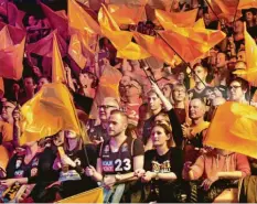  ?? Foto: Hörger ?? Die Fans der Basketball­er von Ratiopharm Ulm werden nicht in die Halle dürfen, sollte die Bundesliga-Saison doch noch beendet werden.
Volleyball