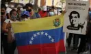  ?? Photograph: Miguel Gu ?? People demonstrat­e to show their support for the Colombian-Venezuelan businessma­n Alex Saab in Caracas, Venezuela, in October 2021.