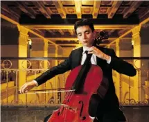  ?? JOHN KENNEY/POSTMEDIA NEWS ?? Cello prodigy Stéphane Tétreault from Montreal plays one of the most valuable cellos in the world, a 1707 Stradivari­us worth $6 million.