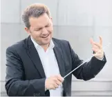  ??  ?? Conductor Johannes Klumpp.