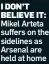  ??  ?? I DON’T BELIEVE IT:
Mikel Arteta suffers on the sidelines as Arsenal are held at home