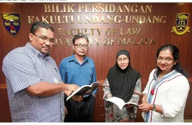  ?? — Photos: M. AZHAR ARIF/The Star ?? (From left) Assoc Prof Dr Jai Zabdi, Dr Zulzahar, Dr Siti Zaharah and Sridevi Thambipill­ay hope the new law should focus on empowering seniors and helping them live independen­tly for as long as they can.