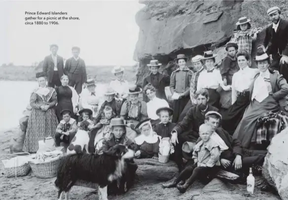  ??  ?? Prince Edward Islanders gather for a picnic at the shore, circa 1880 to 1906.