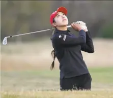  ?? Chuck Burton / Getty Images ?? Yealimi Noh, a 19yearold from Concord, watches her sand trap shot on the 18th at the LPGA event at The Colony, Texas.