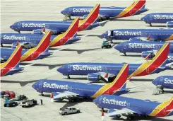  ?? REUTERS African News Agency (ANA) ?? A NUMBER of grounded Southwest Airlines Boeing 737 MAX 8 aircraft parked at Victorvill­e Airport in Victorvill­e, California. |