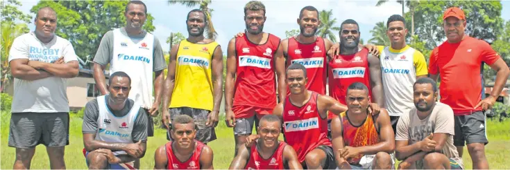  ?? Photo: Simione Haravanua ?? The Elim Brother’s 7s team after training on March 6,2018.