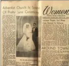  ?? Photo contribute­d ?? A copy of the June 1967 edition of The Daily Courier announcing the Petersen wedding.