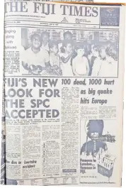  ?? Picture:FT/FILE Picture:FT/FILE ?? ABove: The Fiji Times front page on Friday, May 8, 1981.
Left: The Fiji Times front page on Saturday, May 8, 1976.