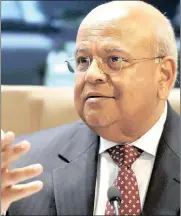  ?? PHOTO: GCIS ?? Former finance minister Pravin Gordhan said that there were many consequenc­es of downgrades.