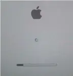  ??  ?? Der graue Fortschrit­tsbalken erscheint, wenn Sie Ihren Mac im abgesicher­ten Modus starten.