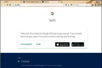  ??  ?? Wer versucht, den Google-Router im (PC-)Browser zu öffnen, wird aufgeforde­rt, die Google-WiFi-App herunterzu­laden.