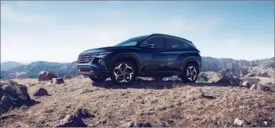  ?? ?? The 2022 Hyundai Tucson Compact SUV. Photo courtesy of Hyundai Internet Media.