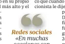  ??  ?? Redes sociales