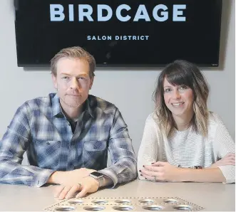  ?? JIM WELLS ?? Craig and Emily LePan are opening their new business, Birdcage Salon District, in the Alura tower.