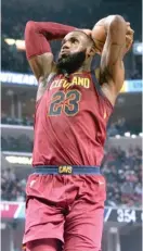  ?? | AP ?? Cavaliers star forward LeBron James became the oldest player in NBA history to average a triple- double in a month.