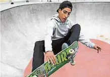  ?? M. MORENO ?? Jhancarlos González tiene una amplia posibilida­d de representa­r a Colombia en las competenci­as olímpicas de skateboard­ing.