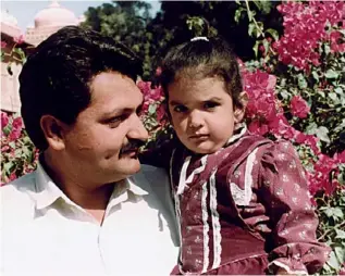  ??  ?? Daddy’s Girl: Chowdhary with father Sushil