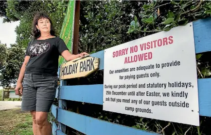  ?? PHOTO: MAARTEN HOLL/ FAIRFAX NZ ?? Marilyn Heazlewood has decided to ban visitors from her campground, to stop them from using the facilities without paying.