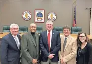  ?? Contribute­d ?? Calhoun City Council members George Crowley, from left, Ray Denmon, James F. Palmer, Al Edwards and Jackie Palazzolo.