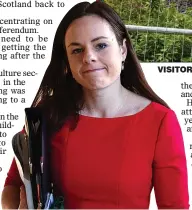  ?? ?? PRIORITIES: Kate Forbes cut HES cash but millions will go on another independen­ce poll
Stronghold on the Rock