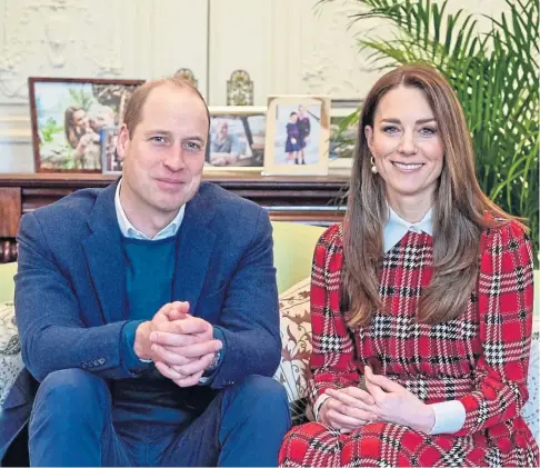  ??  ?? GESTURE: William and Kate arranged for NHS Tayside staff at Ninewells Hospital to enjoy a traditiona­l Burns supper.