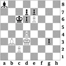  ?? ?? 3853: White to move and win. This Henri Rinck endgame looks trivially drawn by 1 exd7 Kxd7 2 Ke3, but White has a subtle tactic.