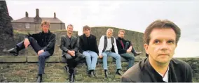  ??  ?? Special guest Donnie pictured with fellow Runrig members at Stirling Castle in 1997, just before he left the band