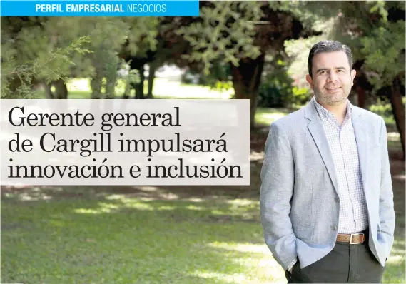  ?? “Para mí ha sido muy satisfacto­rio poder liderar una empresa con más de 4 mil colaborado­res”, dijo Gilberto Quesada, gerente general de Cargill Meats. Gerson Vargas/ La República ??