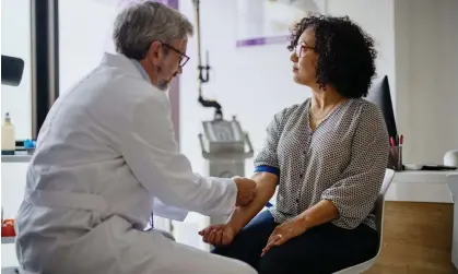  ?? Photograph: Anchiy/Getty Images ?? A woman undergoes a hormonal blood test to check for menopause.