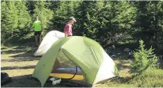  ??  ?? Camp on the alpine meadow.