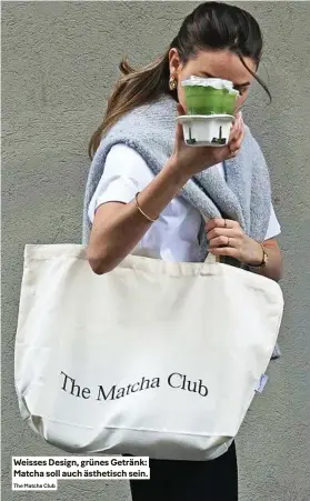  ?? The Matcha Club ?? Weisses Design, grünes Getränk: Matcha soll auch ästhetisch sein.