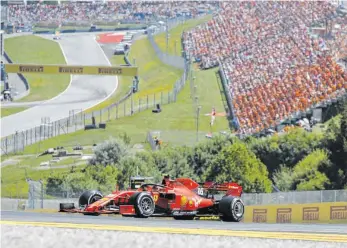  ?? FOTO: ERWIN SCHERIAU/DPA ?? Im österreich­ischen Spielberg soll die neue, verkürzte Formel-1-Saison am 5. Juli beginnen – mit Charles Leclerc im Ferrari, allerdings ohne Zuschauer.