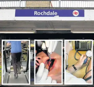  ??  ?? ●●A takeover of Greater Manchester’s railway stations could see them become home to a gym, dentist or GP surgery