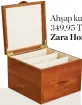  ??  ?? Ahşap kutu 349,95 TL, Zara Home.