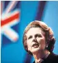  ??  ?? Margaret Thatcher was critical of the European ‘superstate’