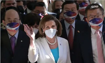  ?? Photograph: Sam Yeh/AFP/Getty Images ?? Nancy Pelosi arriving at the parliament in Taipei, Taiwan, 3 August 20222.