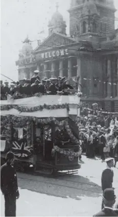  ??  ?? The French navy in Guildhall Square 1905. L'Entente Cordiale.
Picture: Portsmouth Museums Service.