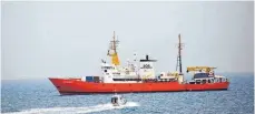  ?? FOTO: DPA ?? Das Rettungssc­hiff „Aquarius“war von der europäisch­en Organisati­on SOS Méditerran­ée gechartert worden.