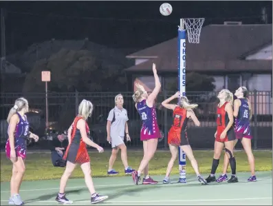  ??  ?? DEBUT: Horsham shooter Emma Buwalda sends a ball towards the basket while playing against Stawell at Horsham City Oval courts last week. Buwalda will represent Wimmera Netball Associatio­n this weekend. Picture: LYNTON BROWN