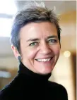  ??  ?? Respectful: EU Commission­er Margrethe Vestager