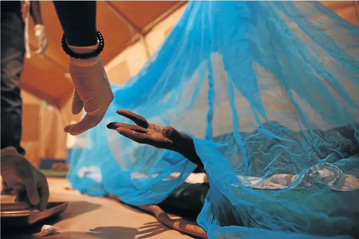  ?? Picture: Thapelo Morebudi ?? Patient Diang Kuich Nhial receives treatment at the Médecins Sans Frontières primary health-care facility in Leer, South Sudan.