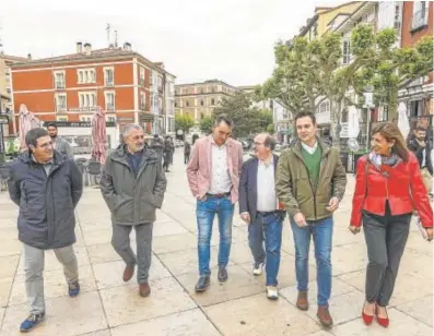  ?? // ICAL ?? Miquel Iceta, ayer en Burgos para arropar al candidato del PSOE, Daniel de la Rosa