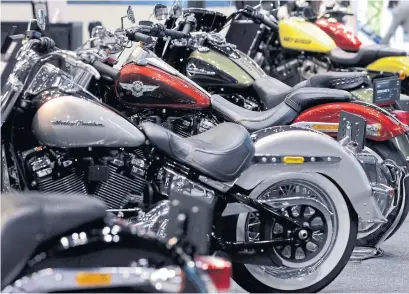  ?? KIYOSHI OTA/BLOOMBERG ?? Harley-Davidson’s sales in Europe and other foreign markets have become increasing­ly important as sales stall at home.