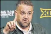  ?? ROD AYDELOTTE ?? New Baylor coach Matt Rhule had to fire one of the coaches he brought with him from Temple.